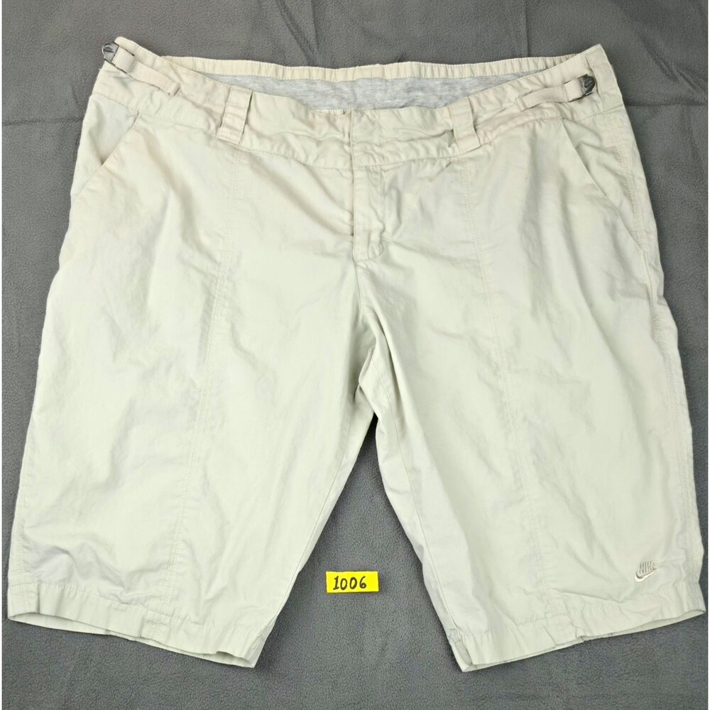 Nike Sportswear Men's Chino Shorts Beige Cotton Canvas Logo XL Regular